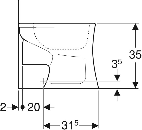 Geberit 211500000 Bambini álló WC gyermekeknek, laposöblítésű WC, WC-ülőkéhez