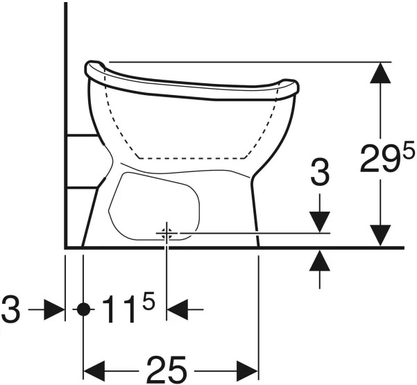 Geberit 211650000 Bambini álló WC kisgyermekek és gyermekek számára, mélyöblítésű WC