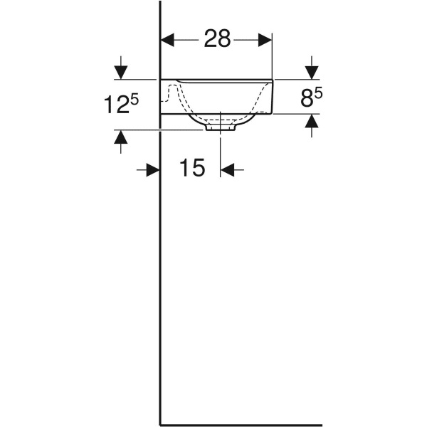 Geberit 500.528.01.1 Xeno² kézmosó 40x28cm