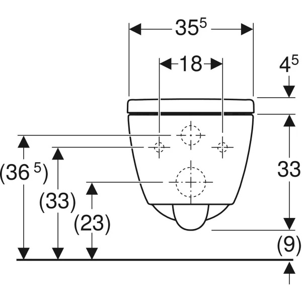 Geberit 501.663.JT.1 fali WC mélyöblítésű készlet, zárt forma, Rimfree, WC-ülőkével