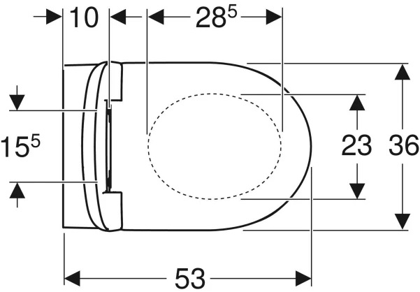 Geberit 501.750.00.1 Selnova fali WC mélyöblítésű készlet, Premium, részben zárt forma, Rimfree, WC-ülőkével