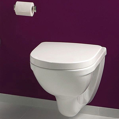Villeroy & Boch O.novo mélyöblítésű fali WC lassan záródó WC-ülőkével, kombipack, kompakt 5688 H1 01 (5688H101)