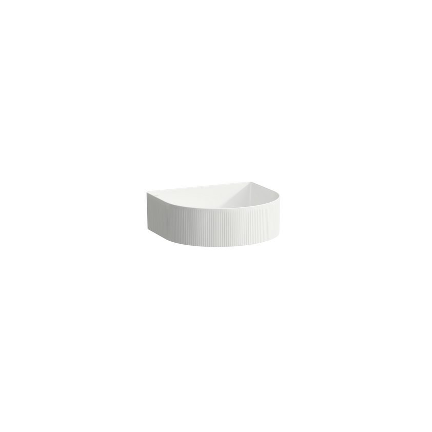 Laufen Sonar Mosdótál 41 × 36,5 cm, kívül textúrált felülettel csaplyuk nélkül, túlfolyó nélkül, matt fehér H8123437571121