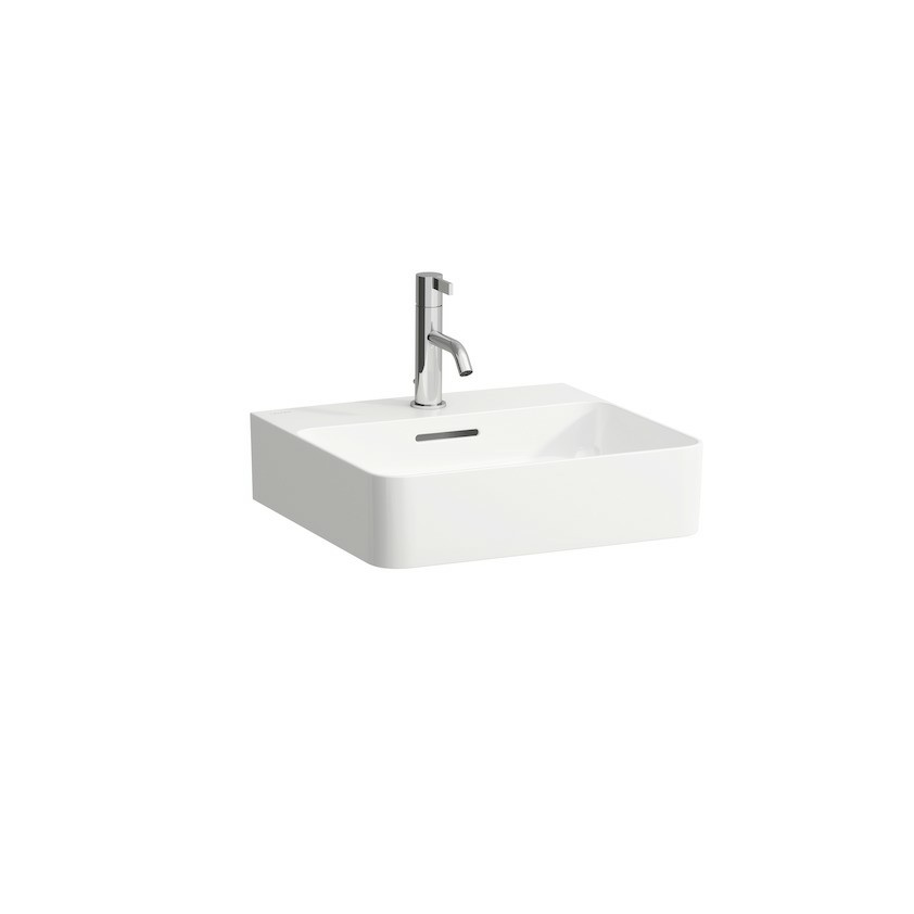Laufen Val Kézmosó 45 × 42 cm, túlfolyóval, csaplyuk nélkül, fehér, H8152810001091