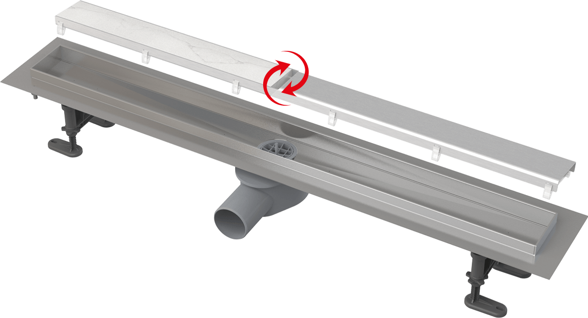 Alcaplast APZ13-Double9 650 Fit and Go zuhanyfolyóka, kétoldalú Double ráccsal