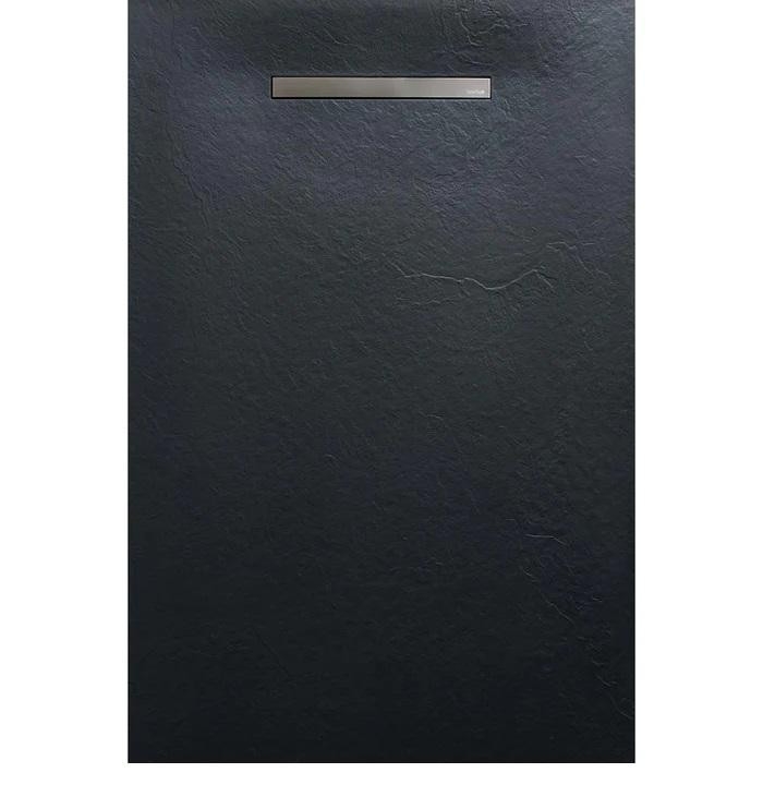 AREZZO design SOLIDSoft zuhanytálca 160x100 cm, ANTRACIT, egyenes lefolyóval (2 doboz) - AR-100160LINA