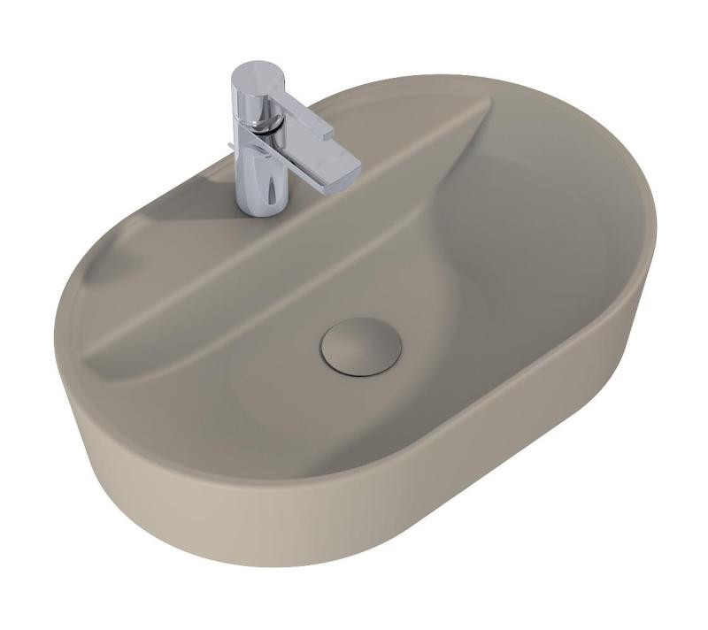 AREZZO design pultra ültethető mosdó BABETTE 62X42 matt beige - AR-146041