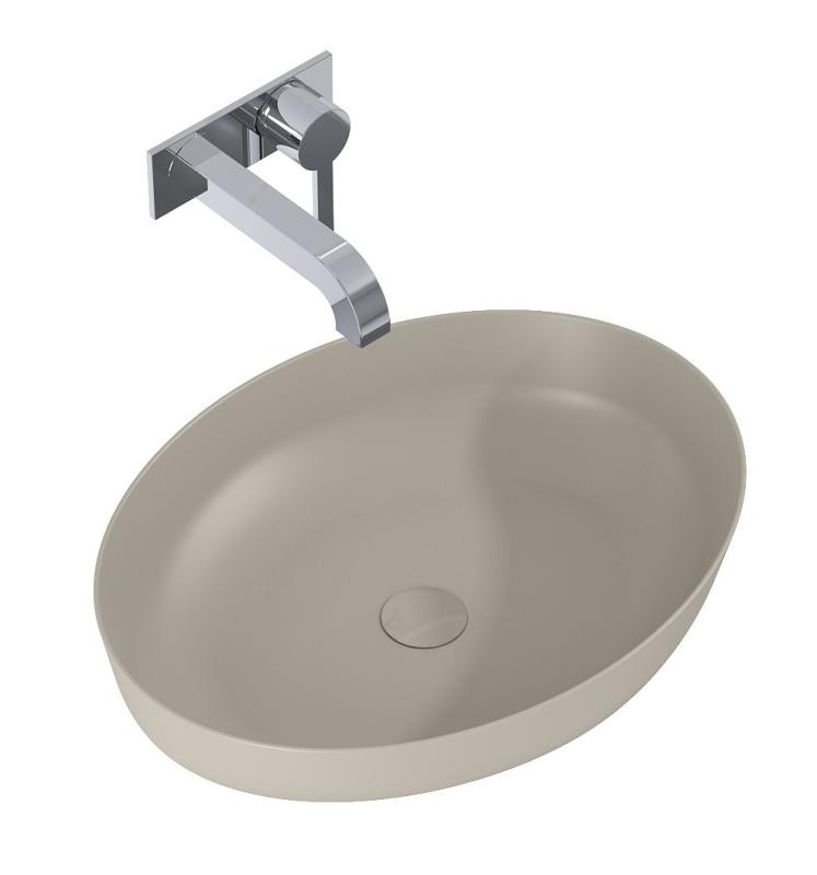 AREZZO design pultra ültethető mosdó RIKA 52x40 matt beige - AR-146048