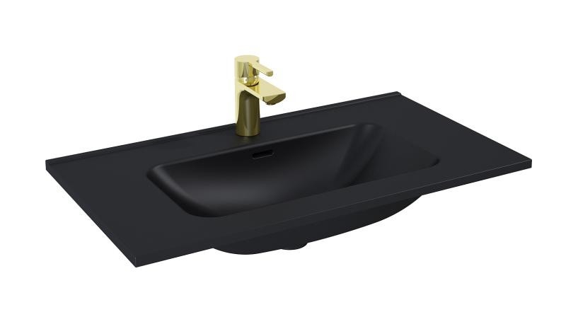 AREZZO design SKAPPA 80 cm-es mosdó, matt antracit - AR-146066