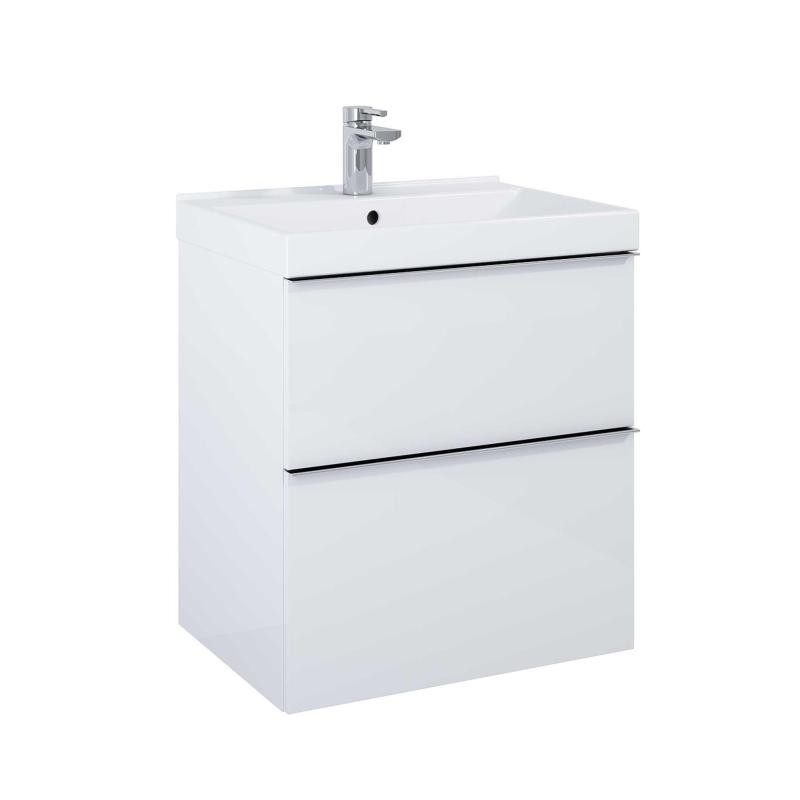 AREZZO design MONTEREY 60 cm-es alsószekrény 2 fiókkal Mf. fehér színben, szifonkivágással - AR-167077