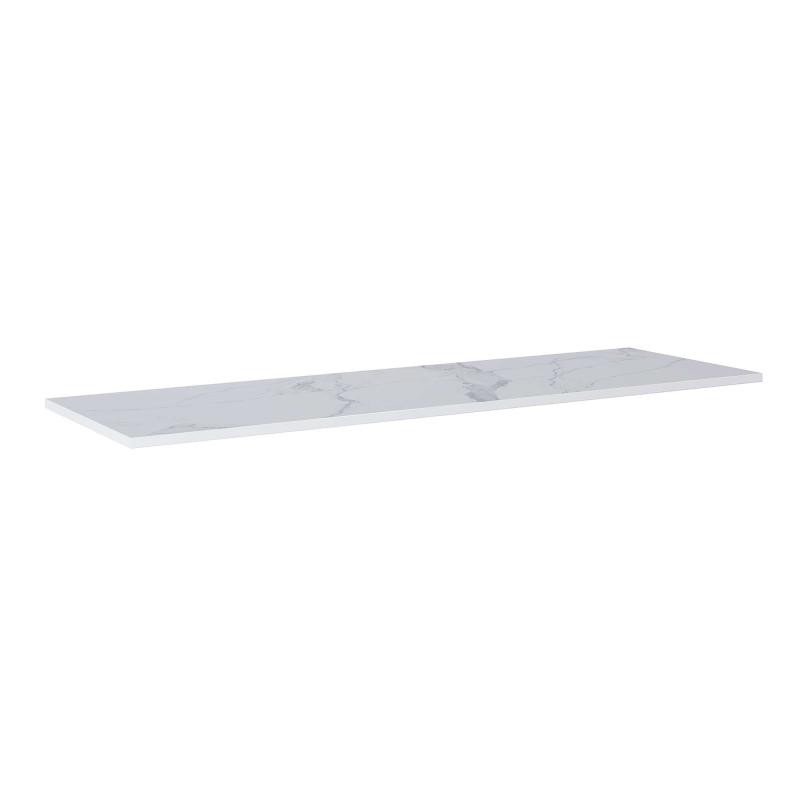 AREZZO design CALACATTA márvány 160x46 cm mosdópult Matt Fehér színben, 20 mm - AR-167405