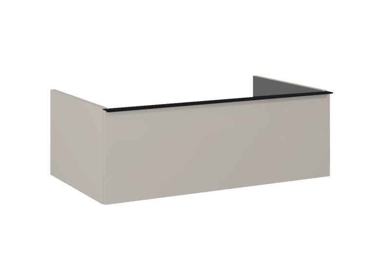 AREZZO design MONTEREY 80 cm-es alsószekrény 1 fiókkal Matt Beige színben, szifonkivágás nélkül - AR-168592