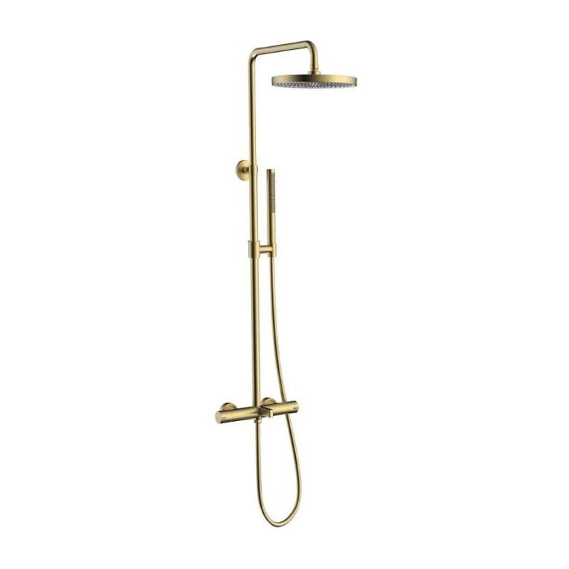 AREZZO design ELEGANT 3 funkciós termosztatikus zuhanyrendszer, szálcsiszolt arany - AR-3095BG