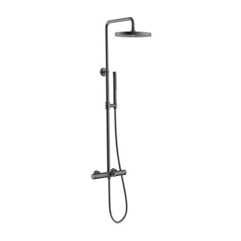 AREZZO design ELEGANT 3 funkciós termosztatikus zuhanyrendszer, gun metal - AR-3095GM