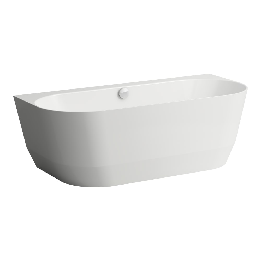 Laufen H2459570000001 PRO Hátfalhoz illeszkedő kád, Marbond kompozit anyagból 180x80cm FEHÉR