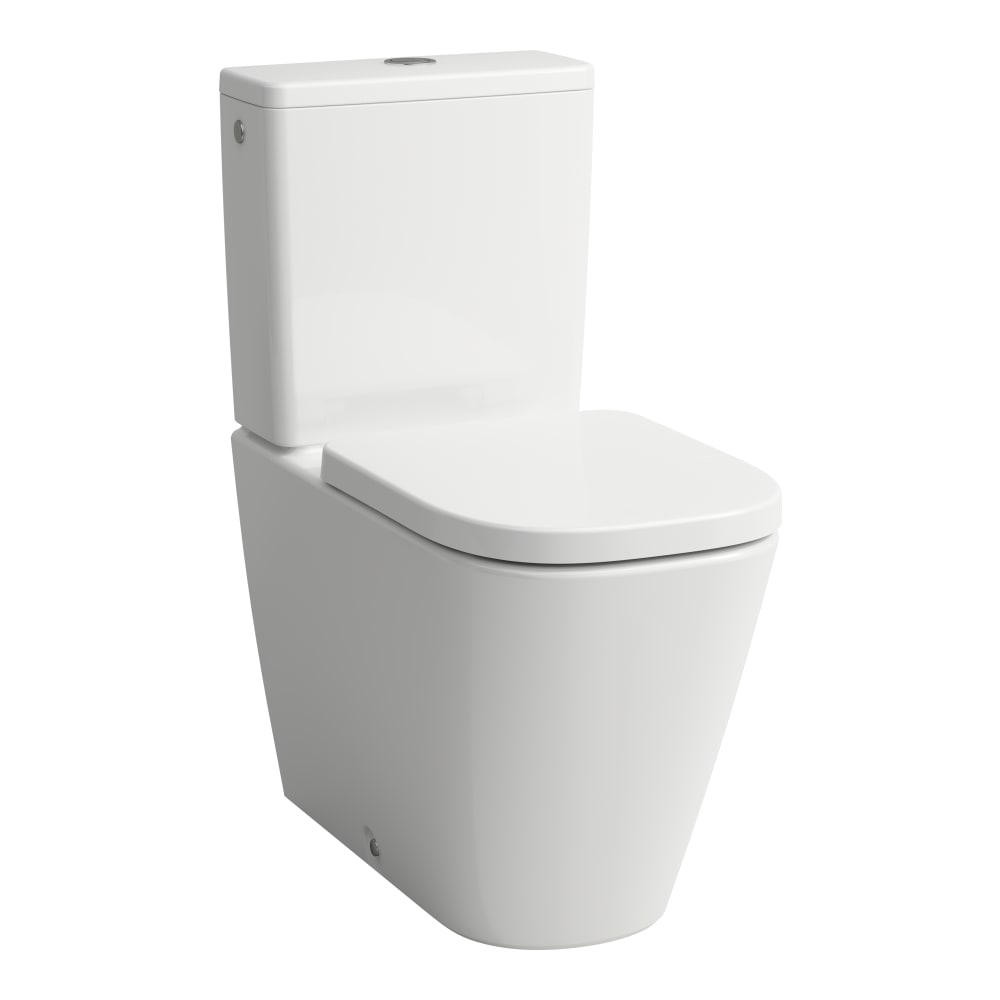 Laufen H8241110000001 MEDA Álló kombi WC öblítőtartály nélkül, öblítőperem nélkül, mélyöblítéssel, halk öblítéssel, vízszintes/függőleges lefolyóhoz