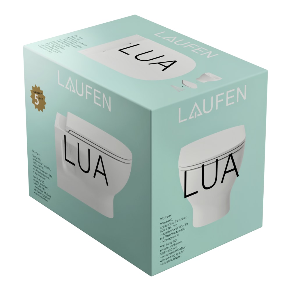 Laufen H8660810000001 LUA BASIC fali Wc-kombipack, mélyöblítésű