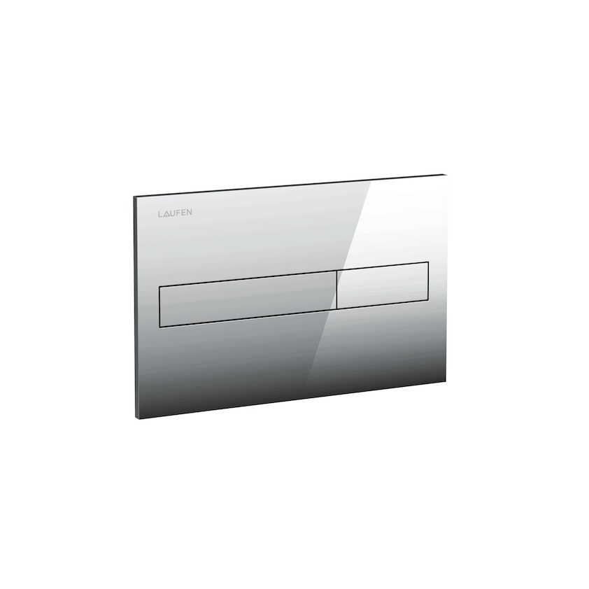 Laufen Cleanet Riva AKCIÓS FEHÉR LCC WC SZETT falba épített modullal, FÉNYES KRÓM nyomólappal H820691400000P + H894666000001 + H8956610040001