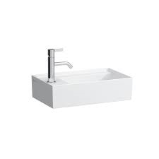 Laufen Kartell by Kartell Ráépíthető kézmosó 46x28cm asszimetrikus, túlfolyó nélküli, 1 csaplyukkal a BAL oldalon! H8153350001111