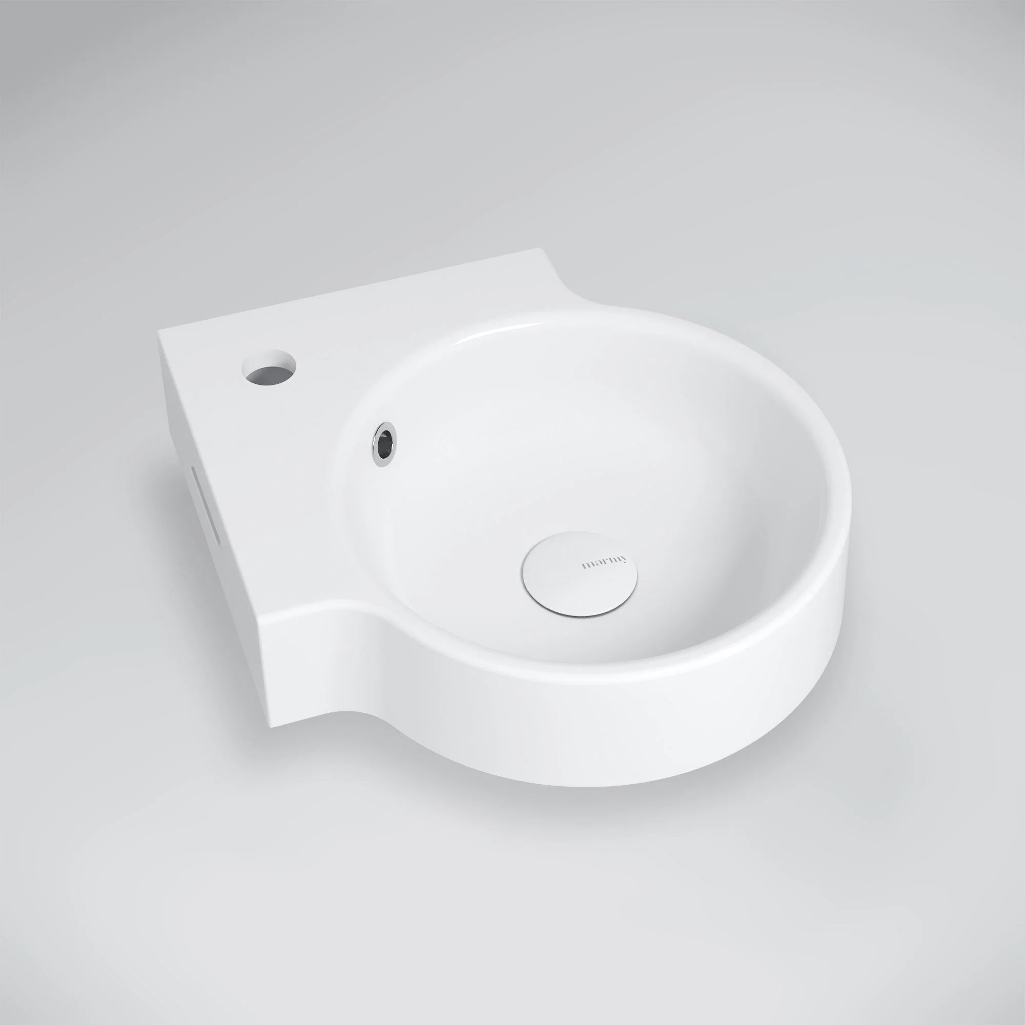 MARMY MARMY HOLLY CORNER 38x38 mosdó, FÉNYES FEHÉR - 6 301 94 04 11 18