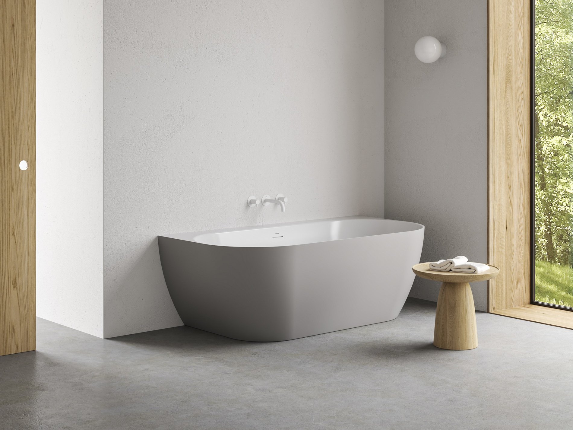 RAVAK CE31500000 Freedom Wall Tec 170x87, akrilkád, Smoke Grey/fehér, fehér/fekete/króm lefolyó