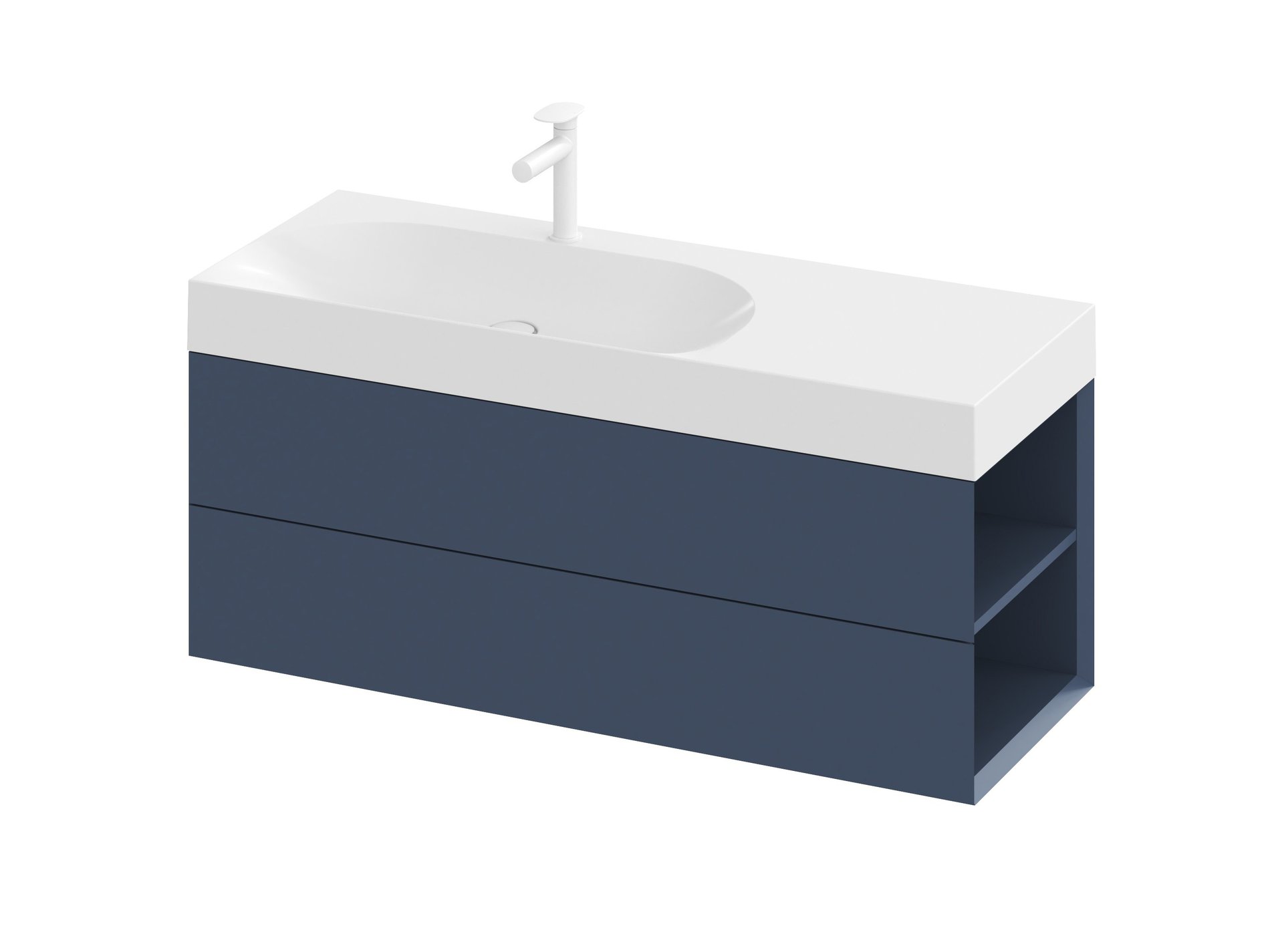 RAVAK X000001893 SD Lite 120 J fürdőszobai szekrény mosdó alá Deepsea Blue