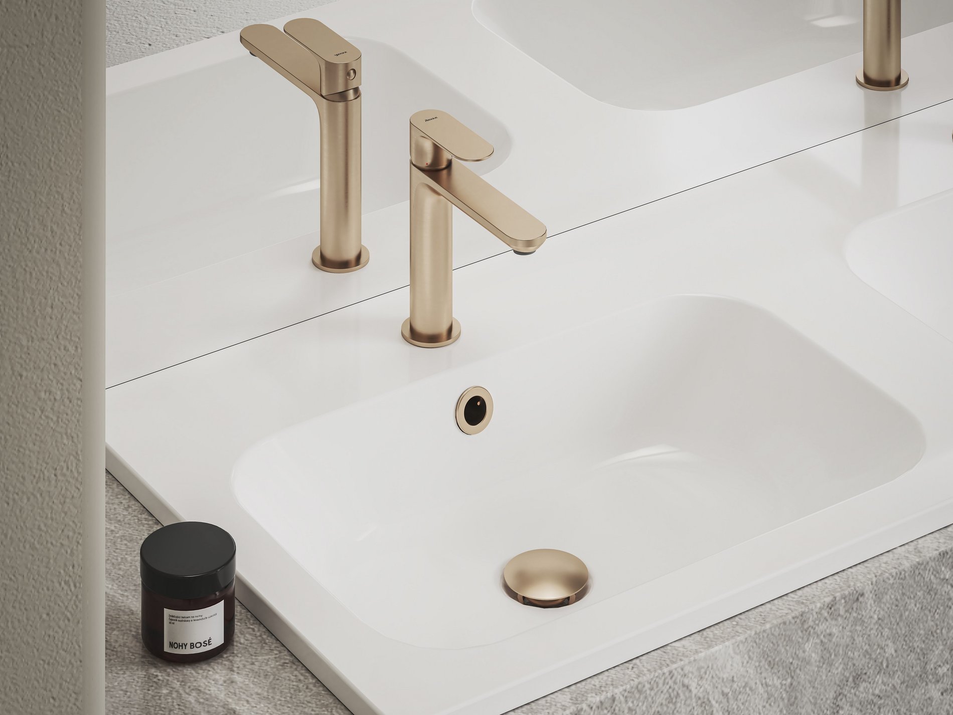 RAVAK X070413 Eleganta álló mosdócsaptelep BeCool 174 mm leeresztő nélkül EL 012.61RGB, rose gold
