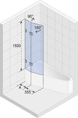 RIHO SCANDIC NXT 500 kádparaván Delta 150/160 /Doppio balos G001169121 / jobbos G001170121 FEKETE