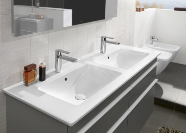 Villeroy & Boch Venticello beépíthető duplamosdó,túlfolyóval,fali rögzítéssel 4111DL01