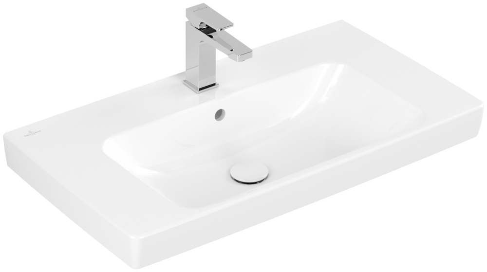 Villeroy&Boch 4A878001 ARCHITECTURA mosdó 80cm, csaplyuk furattal, túlfolyóval AKCIÓS!!!